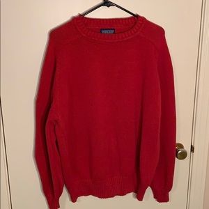 Red Lands End Sweater
